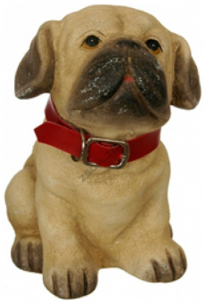 Керамическая собачка Бульдог кремовый