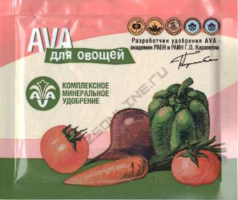 Удобрение AVA комплексное Овощное удобрение, 30 г