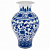 Ваза "Шинуазри Blue" (керамика), цвет белый-синий, 12x22 см