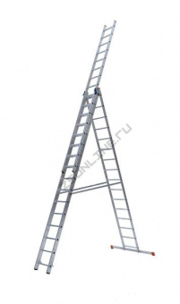 Лестница трехсекционная алюминиевая 3х17